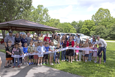 Picture from Story Walk ribbon cutting