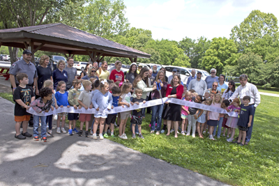 Picture from Story Walk ribbon cutting